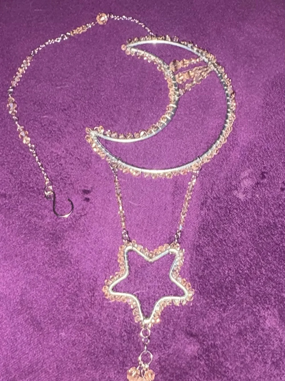 Crescent Moon Champagne SunCatcher - Picture 7 of 9